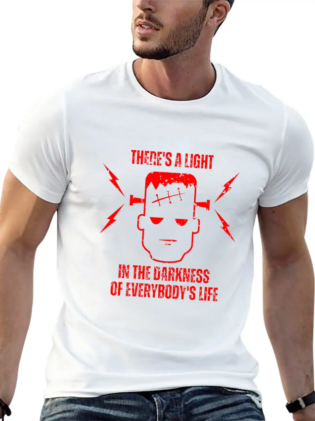 There's A Light In The Darkness Lightweight Cotton T-Shirt – Daily Comfort Graphic Shirt