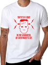 There's A Light In The Darkness Lightweight Cotton T-Shirt – Daily Comfort Graphic Shirt