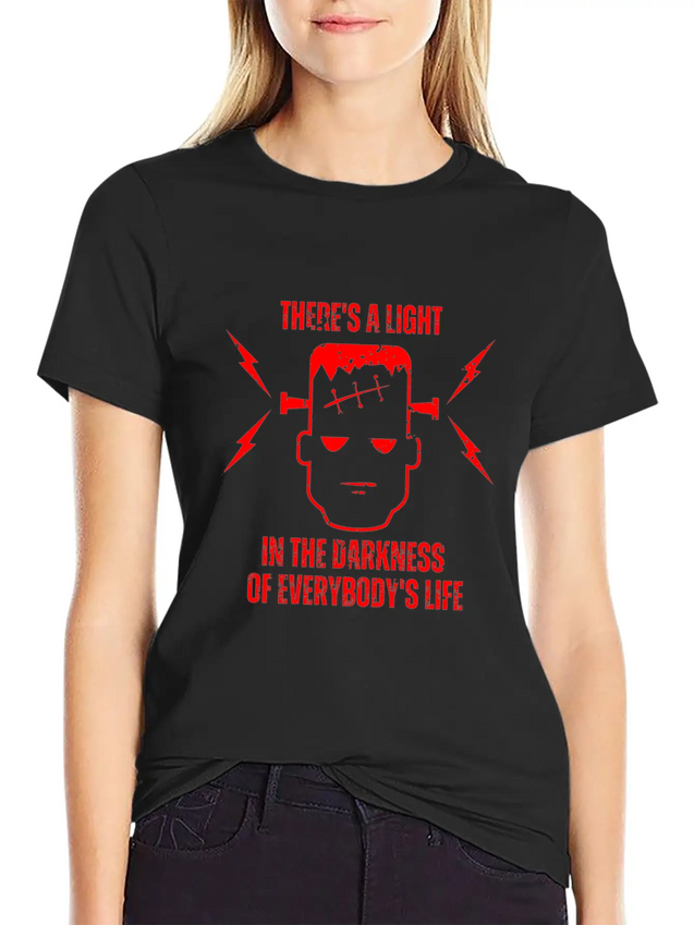 There's A Light In The Darkness Lightweight Cotton T-Shirt – Daily Comfort Graphic Shirt