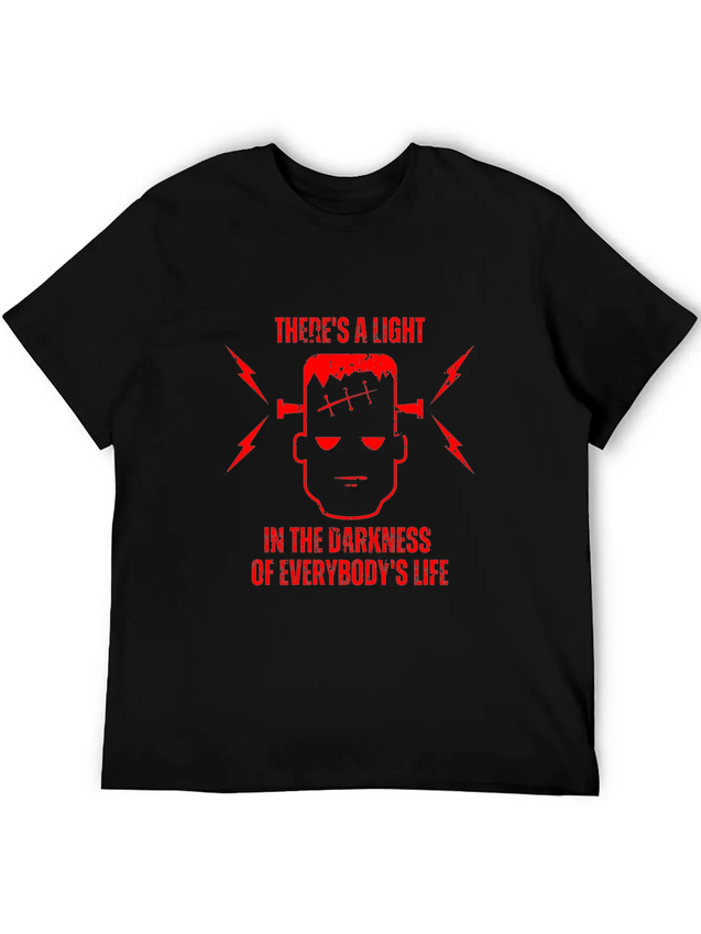 There's A Light In The Darkness Lightweight Cotton T-Shirt – Daily Comfort Graphic Shirt