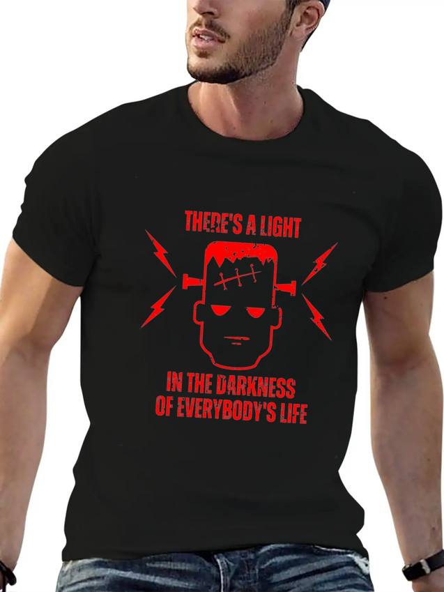 There's A Light In The Darkness Lightweight Cotton T-Shirt – Daily Comfort Graphic Shirt