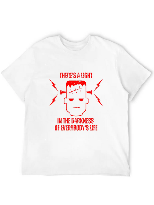 There's A Light In The Darkness Lightweight Cotton T-Shirt – Daily Comfort Graphic Shirt