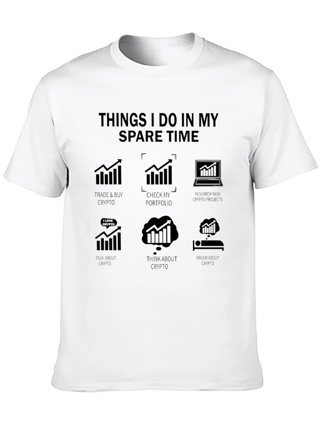 THINGS I DO IN MY CRYPTO Lightweight Cotton T-Shirt – Daily Comfort Graphic Shirt