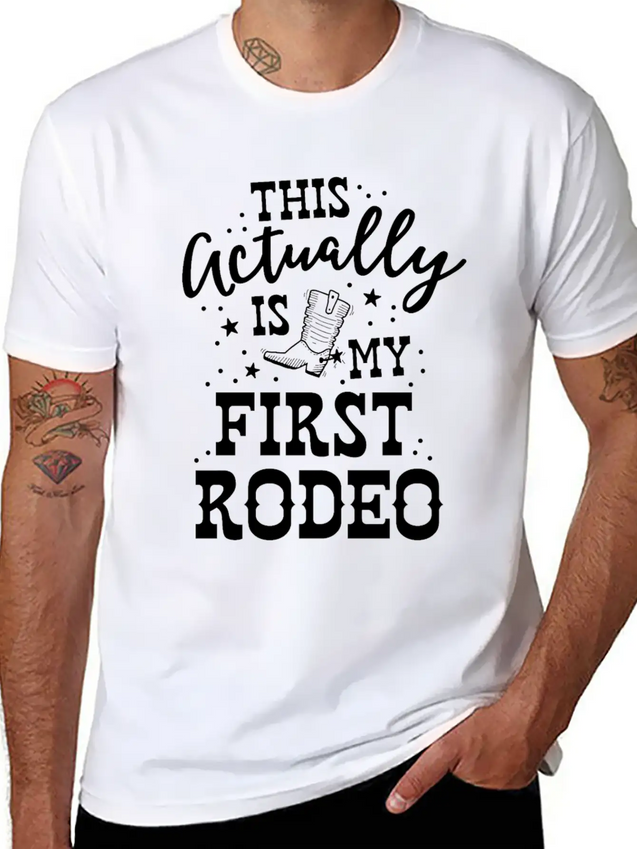 This Actually Is My First Rodeo Bull Horse Show Lightweight Cotton T-Shirt – Daily Comfort Graphic Shirt