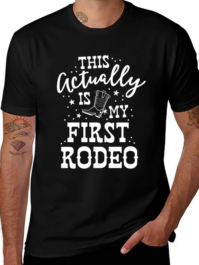 This Actually Is My First Rodeo Bull Horse Show Lightweight Cotton T-Shirt – Daily Comfort Graphic Shirt