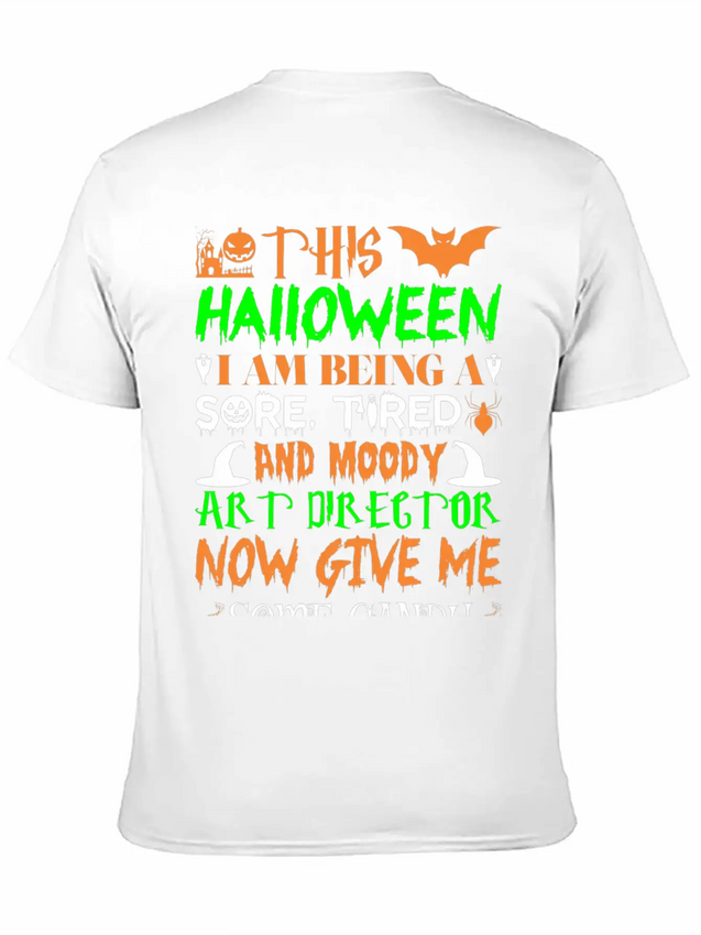 This Halloween Tired Moody Art Director Candy Lightweight Cotton T-Shirt – Daily Comfort Graphic Shirt