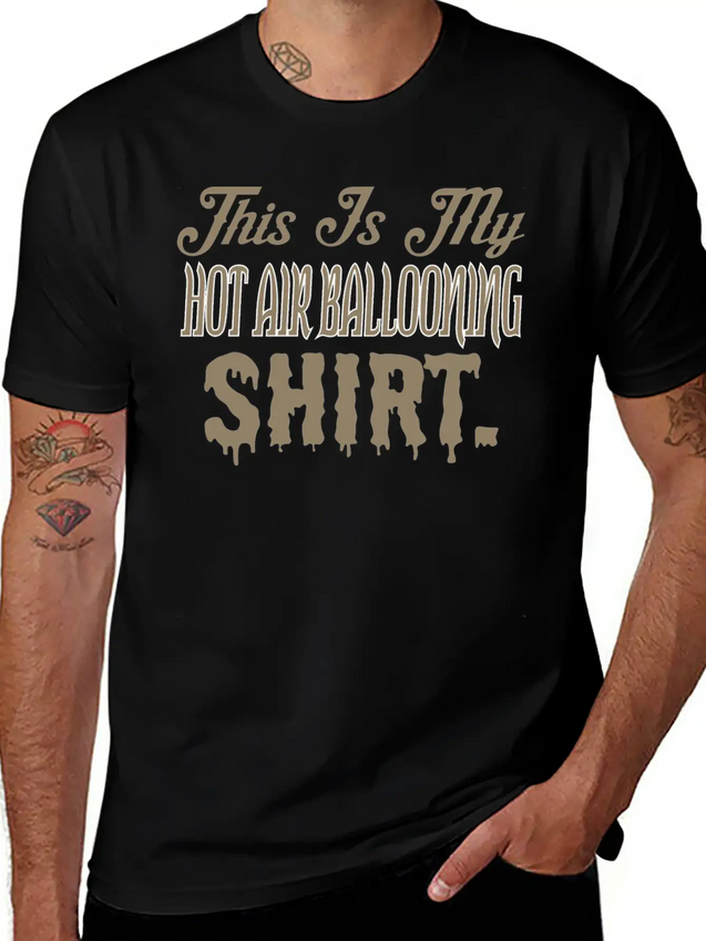 This Is My Hot Air Ballooning Shirt Lightweight Cotton T-Shirt – Daily Comfort Graphic Shirt