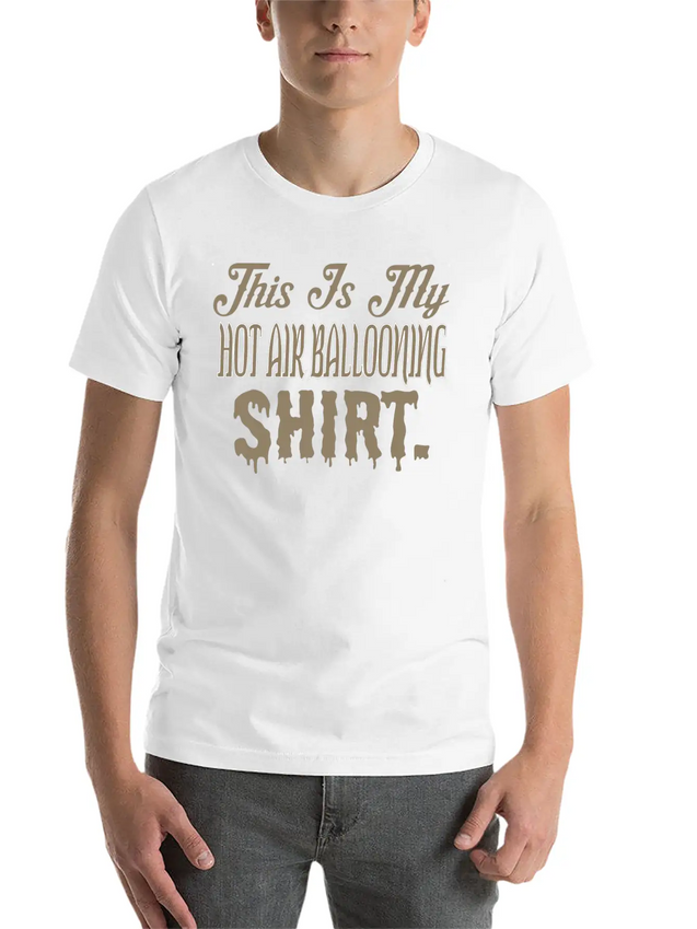 This Is My Hot Air Ballooning Shirt Lightweight Cotton T-Shirt – Daily Comfort Graphic Shirt