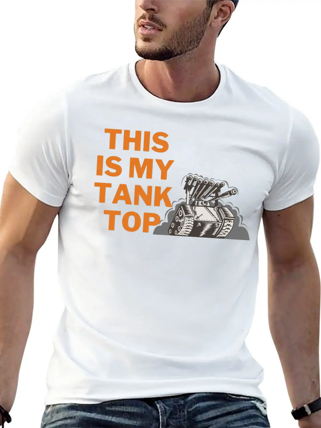 This Is My Tank Top Lightweight Cotton T-Shirt – Daily Comfort Graphic Shirt