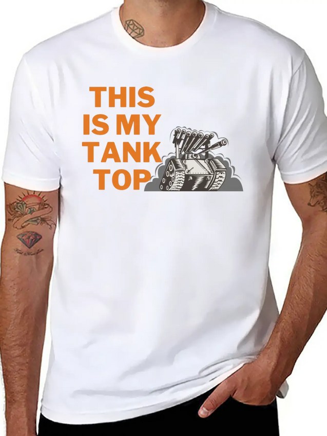 This Is My Tank Top Lightweight Cotton T-Shirt – Daily Comfort Graphic Shirt