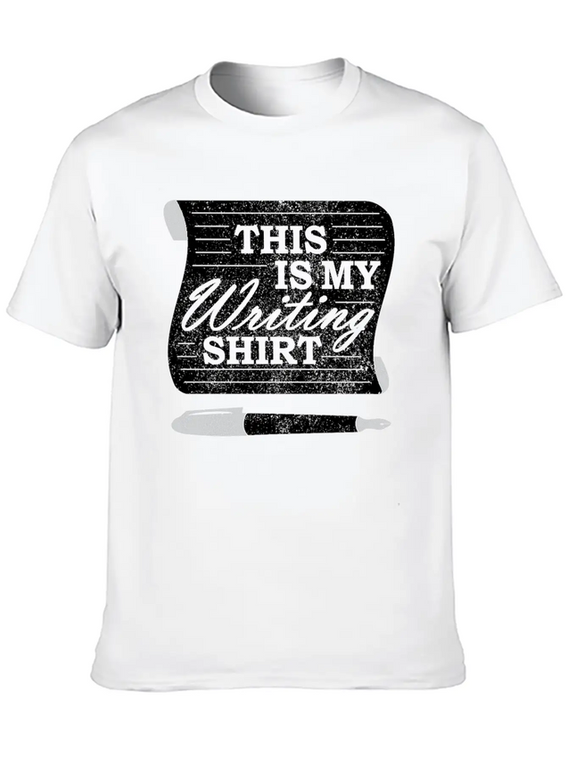 This Is My Writing Shirt Funny Writer Gift Lightweight Cotton T-Shirt – Daily Comfort Graphic Shirt