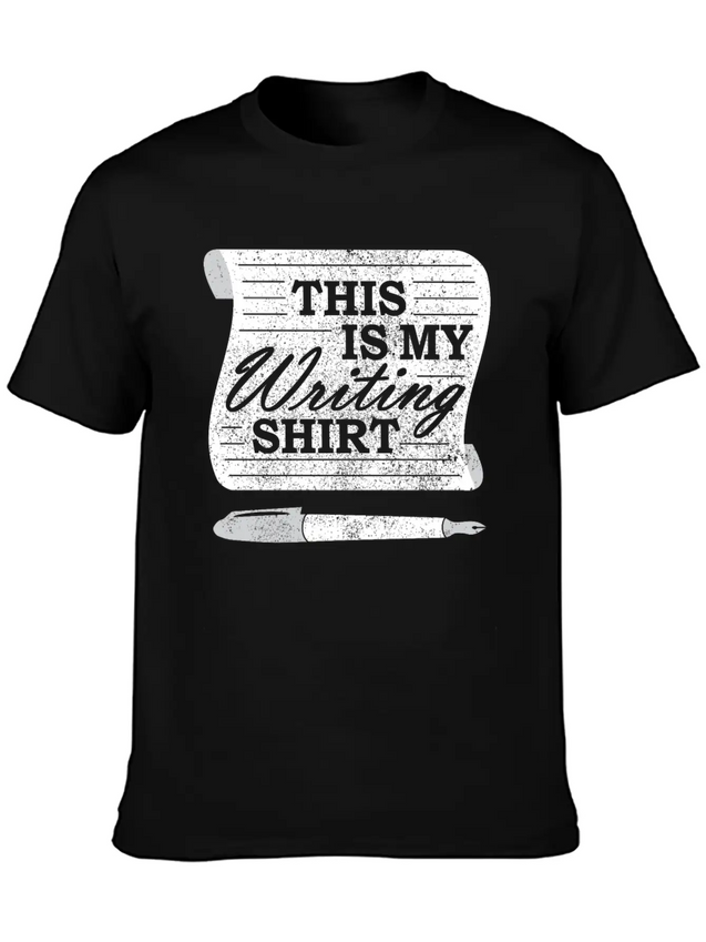 This Is My Writing Shirt Funny Writer Gift Lightweight Cotton T-Shirt – Daily Comfort Graphic Shirt
