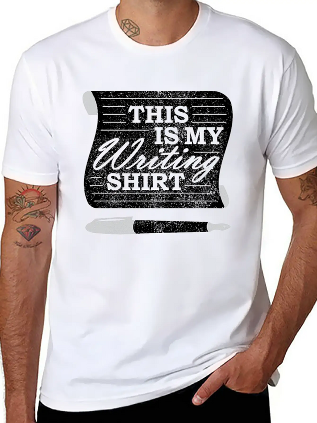 This Is My Writing Shirt Funny Writer Gift Lightweight Cotton T-Shirt – Daily Comfort Graphic Shirt