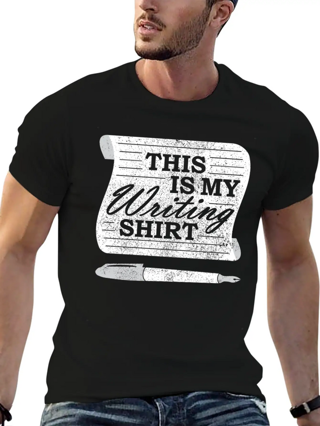This Is My Writing Shirt Funny Writer Gift Lightweight Cotton T-Shirt – Daily Comfort Graphic Shirt