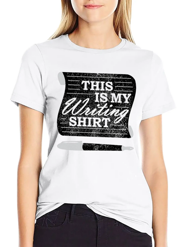 This Is My Writing Shirt Funny Writer Gift Lightweight Cotton T-Shirt – Daily Comfort Graphic Shirt