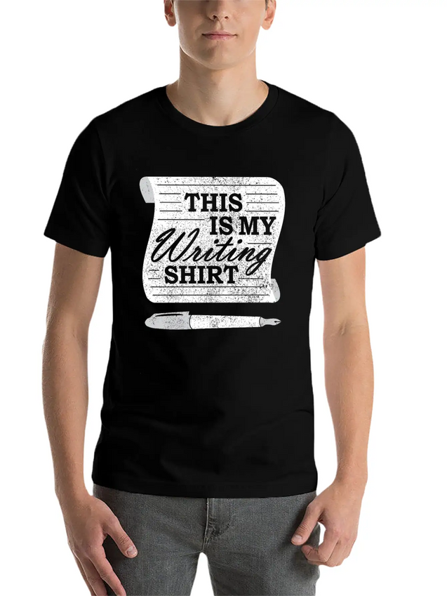 This Is My Writing Shirt Funny Writer Gift Lightweight Cotton T-Shirt – Daily Comfort Graphic Shirt