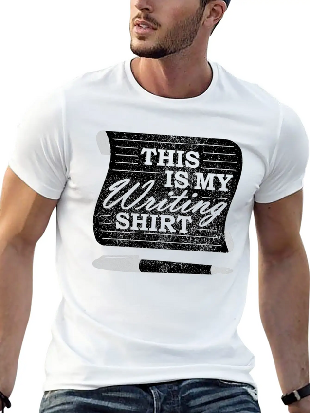 This Is My Writing Shirt Funny Writer Gift Lightweight Cotton T-Shirt – Daily Comfort Graphic Shirt