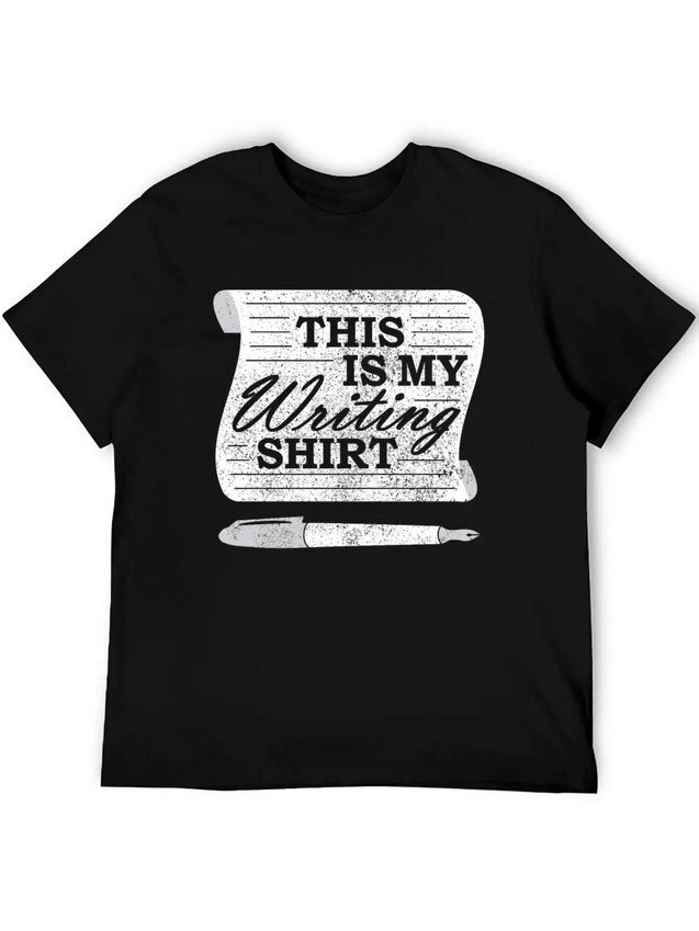 This Is My Writing Shirt Funny Writer Gift Lightweight Cotton T-Shirt – Daily Comfort Graphic Shirt