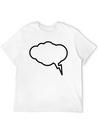 Thunder Cloud Outline Lightweight Cotton T-Shirt – Daily Comfort Graphic Shirt