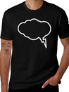 Thunder Cloud Outline Lightweight Cotton T-Shirt – Daily Comfort Graphic Shirt