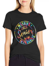 Tie Dye Warning Senior Trip In Progress Vacation Lightweight Cotton T-Shirt – Daily Comfort Graphic Shirt