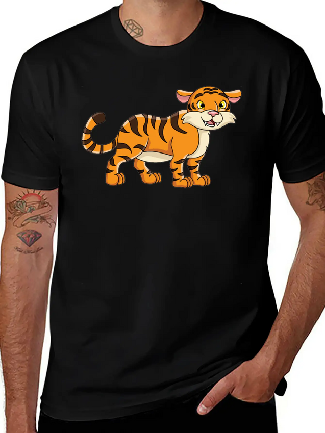 Tiger Lightweight Cotton T-Shirt – Daily Comfort Graphic Shirt