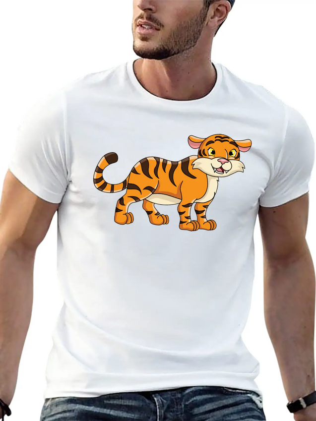 Tiger Lightweight Cotton T-Shirt – Daily Comfort Graphic Shirt