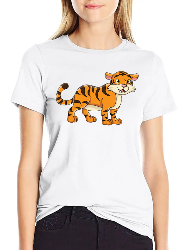 Tiger Lightweight Cotton T-Shirt – Daily Comfort Graphic Shirt