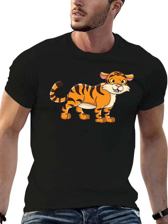 Tiger Lightweight Cotton T-Shirt – Daily Comfort Graphic Shirt