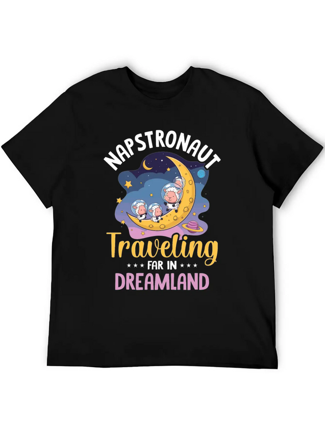 Tired Sleep Design Sleeping Lightweight Cotton T-Shirt – Daily Comfort Graphic Shirt