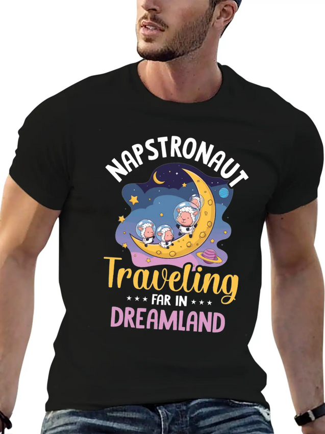 Tired Sleep Design Sleeping Lightweight Cotton T-Shirt – Daily Comfort Graphic Shirt