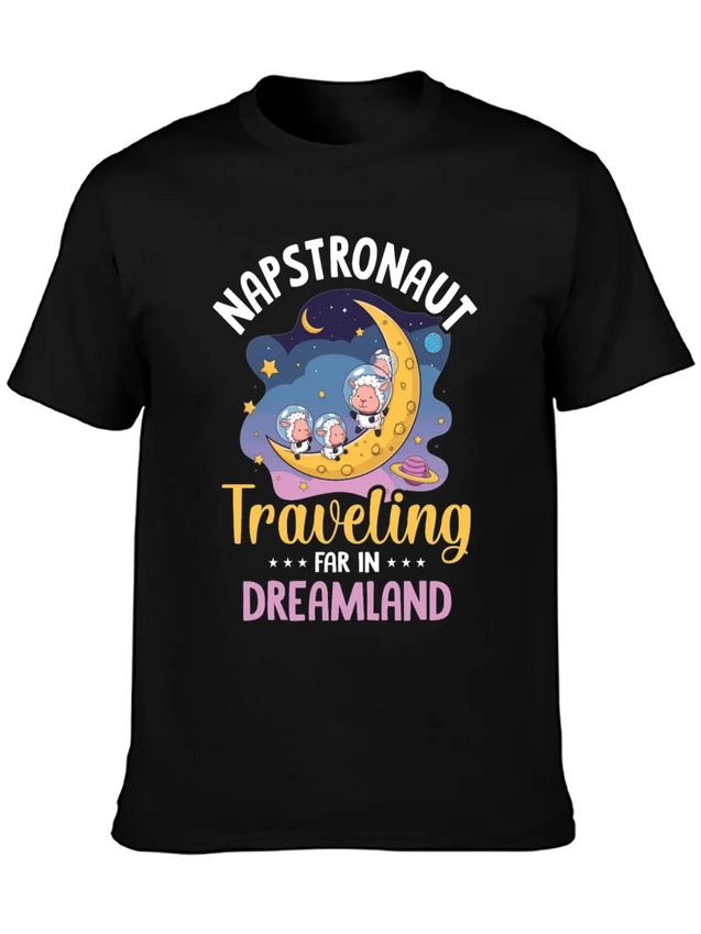 Tired Sleep Design Sleeping Lightweight Cotton T-Shirt – Daily Comfort Graphic Shirt
