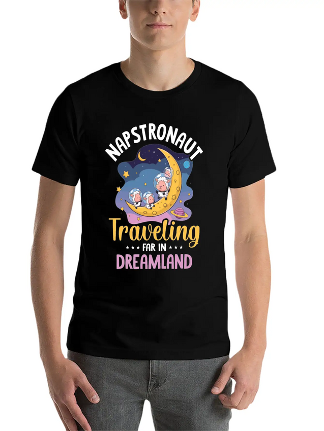 Tired Sleep Design Sleeping Lightweight Cotton T-Shirt – Daily Comfort Graphic Shirt
