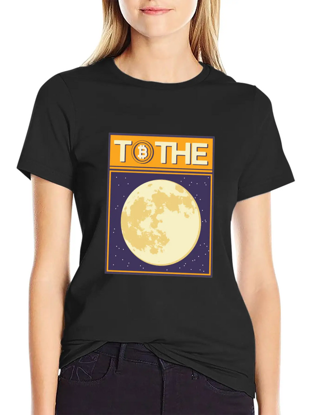 To The Moon Lightweight Cotton T-Shirt – Daily Comfort Graphic Shirt