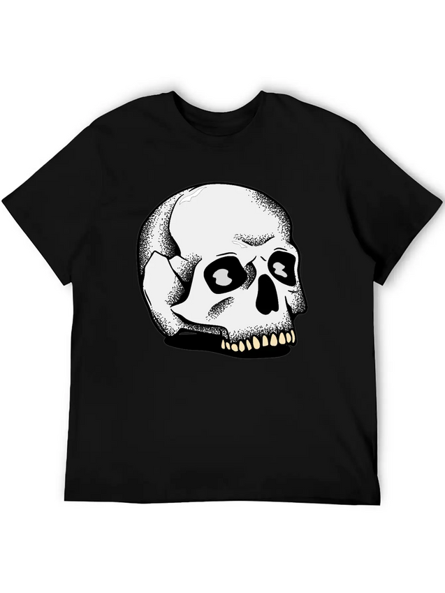 Toothie Skull Lightweight Cotton T-Shirt – Daily Comfort Graphic Shirt