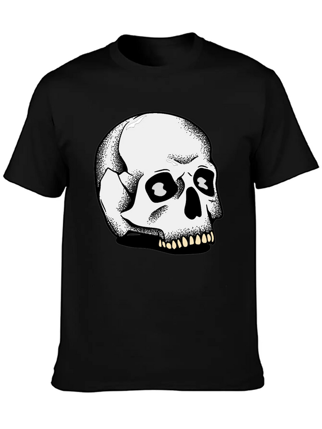 Toothie Skull Lightweight Cotton T-Shirt – Daily Comfort Graphic Shirt