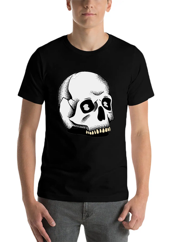 Toothie Skull Lightweight Cotton T-Shirt – Daily Comfort Graphic Shirt