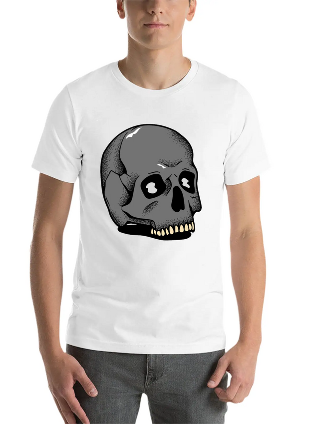 Toothie Skull Lightweight Cotton T-Shirt – Daily Comfort Graphic Shirt