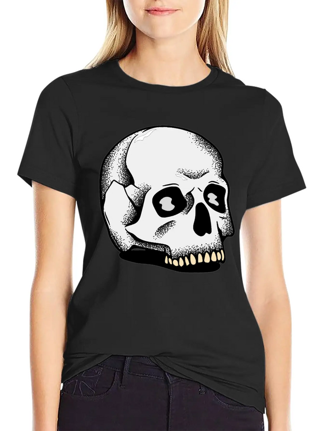Toothie Skull Lightweight Cotton T-Shirt – Daily Comfort Graphic Shirt