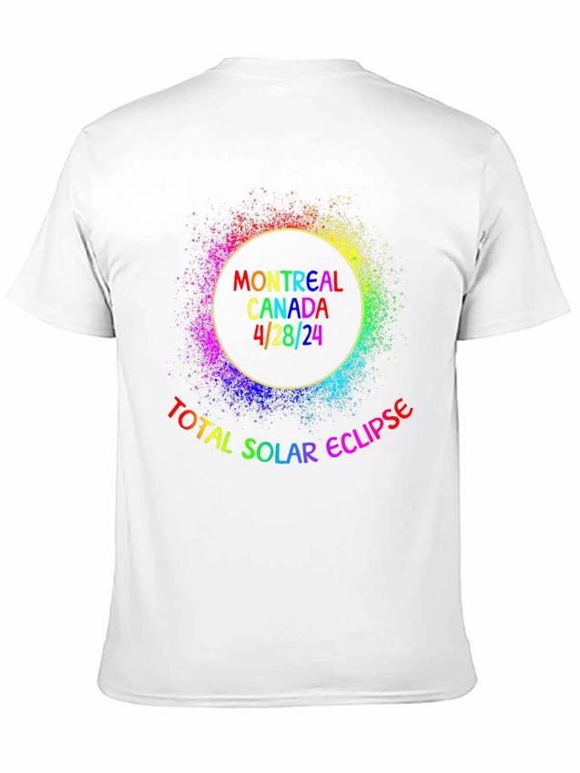 Total Solar Eclipse Montreal Canada 4/28/24 Kidsfa Lightweight Cotton T-Shirt – Daily Comfort Graphic Shirt