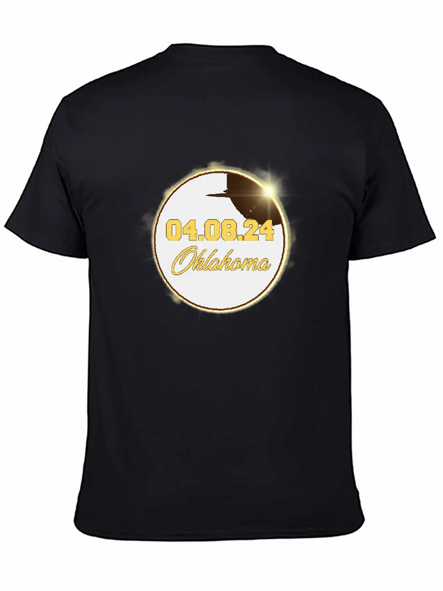 Total Solar Eclipse Path Of Totality Oklahoma Lightweight Cotton T-Shirt – Daily Comfort Graphic Shirt