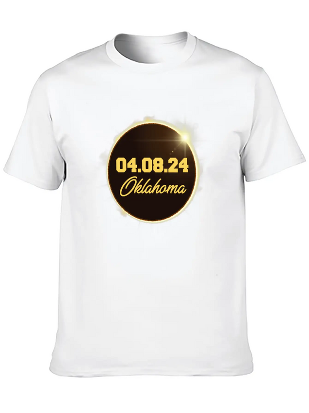 Total Solar Eclipse Path Of Totality Oklahoma Lightweight Cotton T-Shirt – Daily Comfort Graphic Shirt