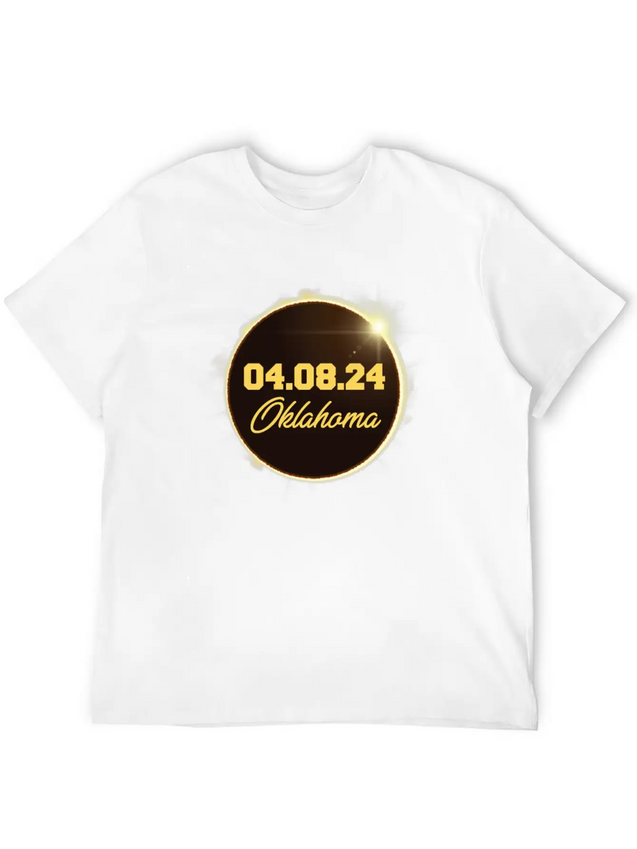 Total Solar Eclipse Path Of Totality Oklahoma Lightweight Cotton T-Shirt – Daily Comfort Graphic Shirt