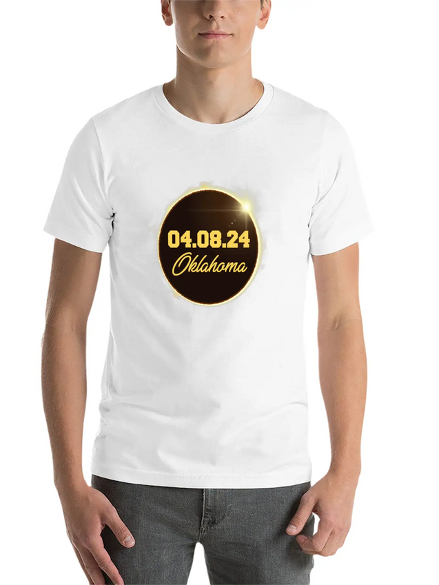 Total Solar Eclipse Path Of Totality Oklahoma Lightweight Cotton T-Shirt – Daily Comfort Graphic Shirt