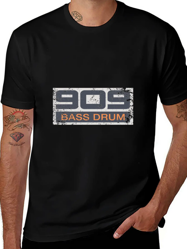 TR-909 Retro Vintage Electronic Bass Drum Lightweight Cotton T-Shirt – Daily Comfort Graphic Shirt