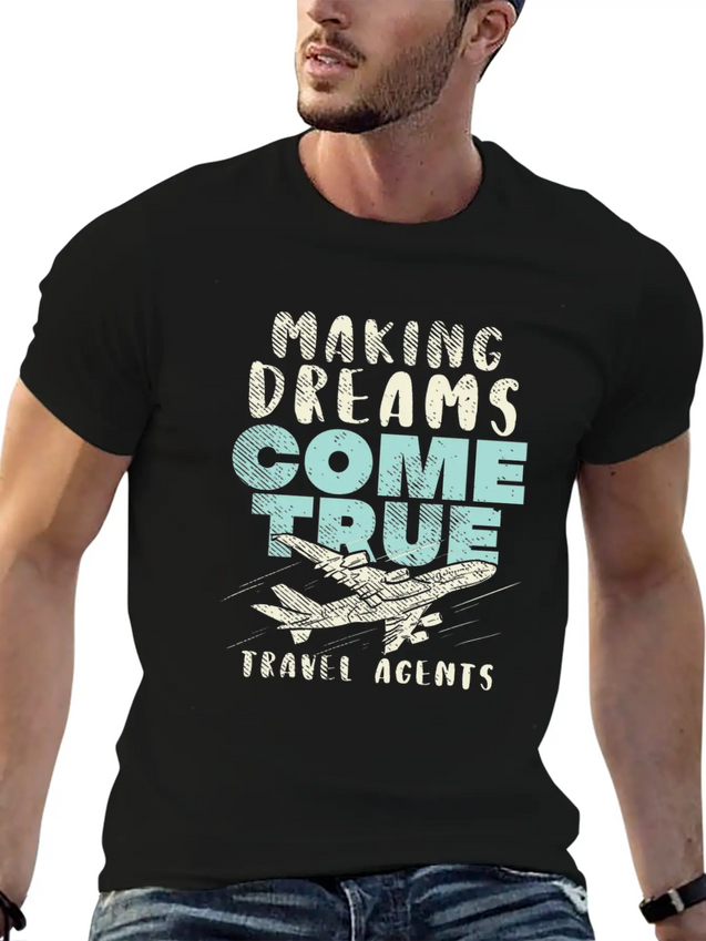 Travel Agents Agency Air Travel Lightweight Cotton T-Shirt – Daily Comfort Graphic Shirt