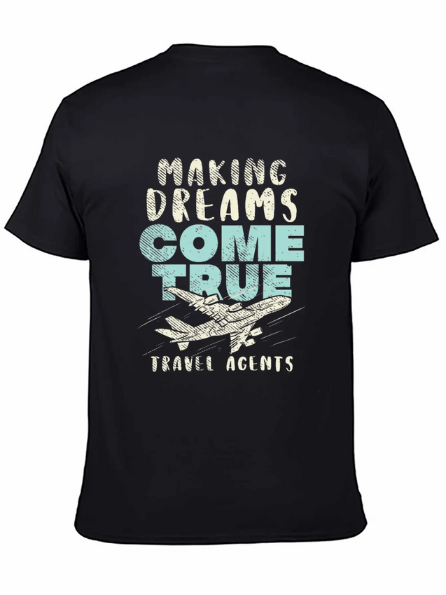 Travel Agents Agency Air Travel Lightweight Cotton T-Shirt – Daily Comfort Graphic Shirt