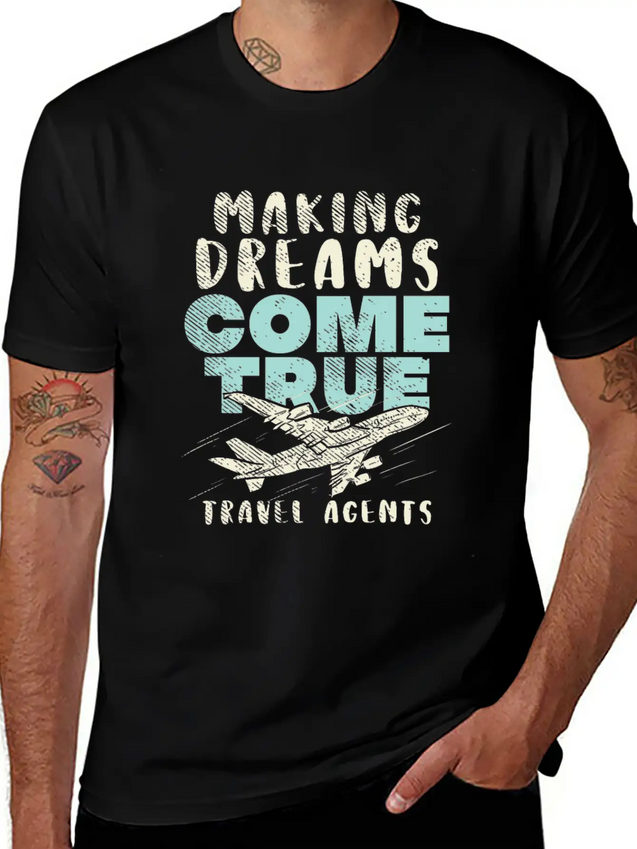 Travel Agents Agency Air Travel Lightweight Cotton T-Shirt – Daily Comfort Graphic Shirt