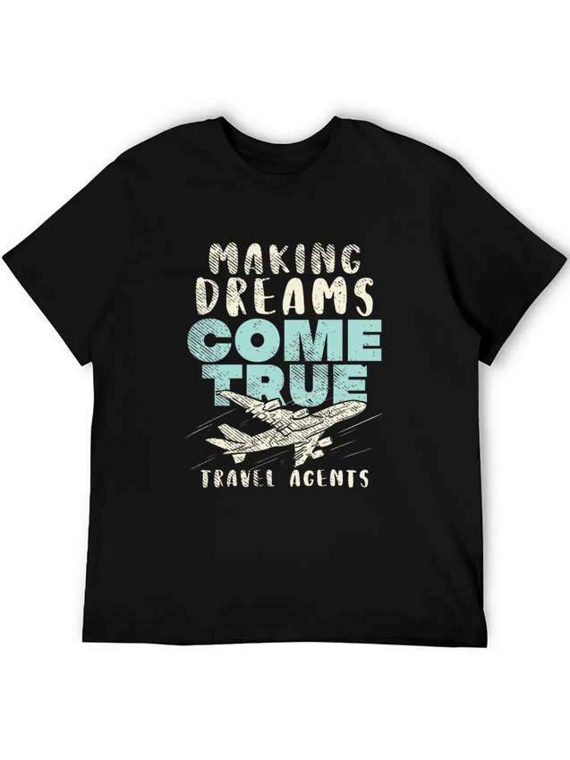 Travel Agents Agency Air Travel Lightweight Cotton T-Shirt – Daily Comfort Graphic Shirt
