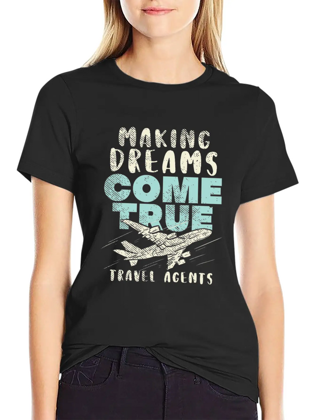 Travel Agents Agency Air Travel Lightweight Cotton T-Shirt – Daily Comfort Graphic Shirt